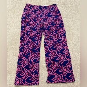 Victoria’s Secret Pink Blue Star Pajama Lounge Pants Size Large